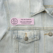 プロフェッショナルブランディングロゴピンクの従業員スタッフ 名札 (インサイチュ)