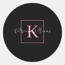 プロフェッショナルブランディングロゴブラックピンクモノグラム