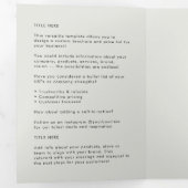 プロフェッショナルブランドのグレー折り畳みパンフレット 三つ折りカード (内部最初)