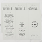 プロフェッショナルブランドのグレー3折パンフレット (正面/裏面)