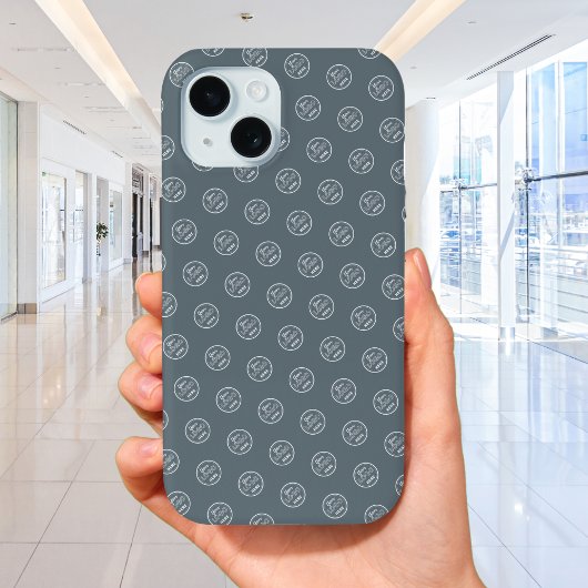 プロフェッショナルブランドのパタンモダンのロゴNavy Case-Mate iPhoneケース