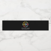 プロフェッショナルブランドのブラックカンパニービジネスロゴ ペットボトルラベル (シングルラベル)