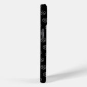 プロフェッショナルブランドパターンモダンロゴ黒 Case-Mate iPhoneケース (裏面 / 右)