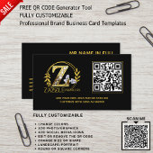 プロフェッショナルブランドロゴデザインQRコードテンプレート 名刺