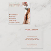 プロフェッショナルブリックレイヤメーソンリー建物 スクエア名刺 (正面/裏面)