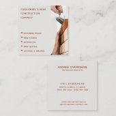 プロフェッショナルブリック層建築建物 スクエア名刺 (正面/裏面)