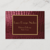 プロフェッショナルブルグンディフェイククロコダイルカスタム 名刺 (正面)