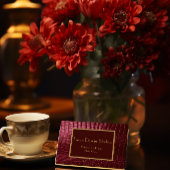 プロフェッショナルブルグンディフェイククロコダイルカスタム 名刺