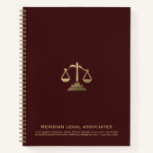 プロフェッショナルブルゴーニュはかりで測ーと司法金ゴールド ノートブック (正面)