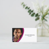 プロフェッショナルブルゴーニュ白カスタム写真フロント 名刺 (スタンド正面)