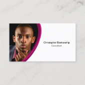 プロフェッショナルブルゴーニュ白カスタム写真フロント 名刺 (正面)