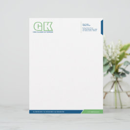 プロフェッショナルブルーとグリーン レターヘッド