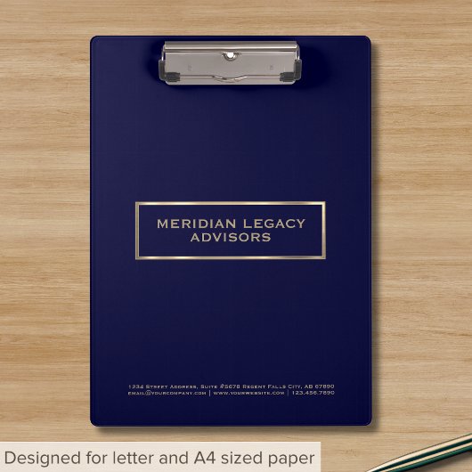 プロフェッショナルブルーと金ゴールド クリップボード