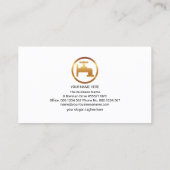 プロフェッショナルブルーウォータードロップ金ゴールド水栓配管機 名刺 (裏面)