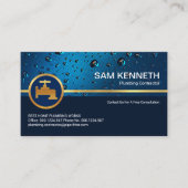 プロフェッショナルブルーウォータードロップ金ゴールド水栓 名刺 (正面)