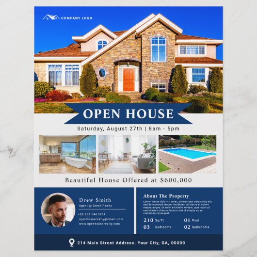 プロフェッショナルブルーオープンハウス実在エテート チラシ (正面)