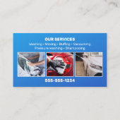 プロフェッショナルブルーカー洗車圧力洗浄 名刺 (裏面)