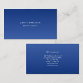 プロフェッショナルブルーシンプルグラデーションホームブルエフェクト 名刺 (正面/裏面)