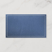 プロフェッショナルブルーステッチ革ビジネスカード 名刺 (裏面)