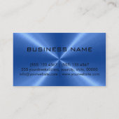 プロフェッショナルブルーステンレス鋼モノグラム 名刺 (裏面)