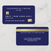 プロフェッショナルブルーフェイククレジットカード名刺 名刺 (正面/裏面)