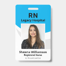 プロフェッショナルブルーフォトIDバッジ(バーコード) バッジ