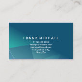 プロフェッショナルブルーブラックとグリーン 名刺 (裏面)
