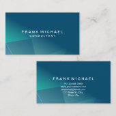 プロフェッショナルブルーブラックとグリーン 名刺 (正面/裏面)