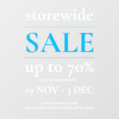 プロフェッショナルブルーホワイトセールウィンドウ表示記号 ウィンドウサイン (シート)