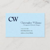 プロフェッショナルブルーミニマリスト名刺 名刺 (裏面)