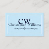 プロフェッショナルブルーミニマリスト名刺 名刺 (正面)