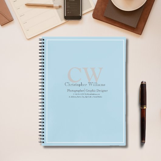 プロフェッショナルブルーミニマル ノートブック