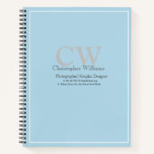 プロフェッショナルブルーミニマル ノートブック (正面)