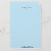 プロフェッショナルブルーミニマル 便箋 (正面/裏面)