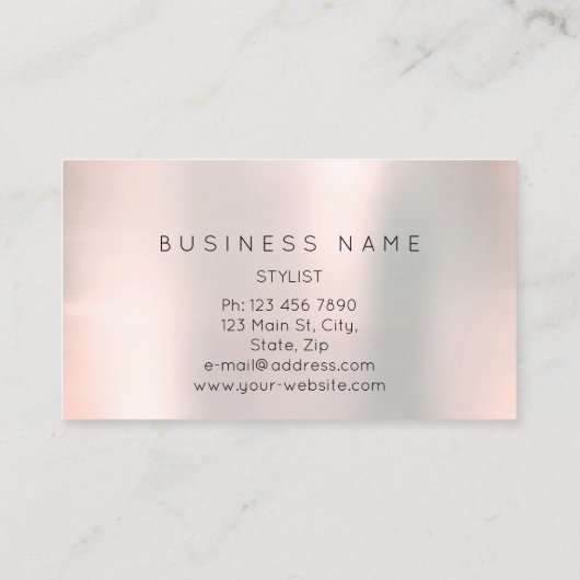 プロフェッショナルブルーメイクアップミニマルシルクアイドラッシュ 名刺 (裏面)