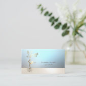 プロフェッショナルブルールミナスツリーガールシルエット 名刺 (スタンド正面)