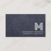 プロフェッショナルブルーレザーモノグラム 名刺 (正面)