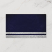 プロフェッショナルブルーレザー/グリッターストライプ 名刺 (裏面)