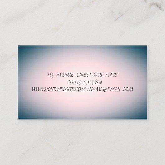 プロフェッショナルブルーロータスフラワー 名刺 (裏面)