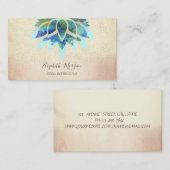 プロフェッショナルブルーロータス、紙吹雪ヨガ 名刺 (正面/裏面)