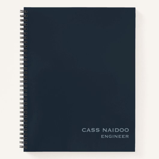 プロフェッショナルブルー企業のミニマル主義者 ノートブック (正面)