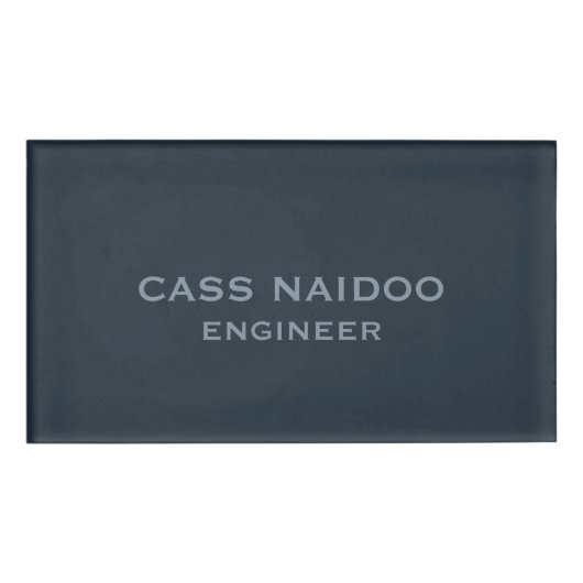 プロフェッショナルブルー企業のミニマル主義者 名札 (正面)