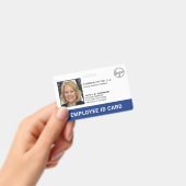プロフェッショナルブルー会社ロゴ従業員の写真ID バッジ (手持ち)