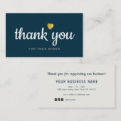 プロフェッショナルブルー感謝していユーザー名刺 名刺 (正面/裏面)