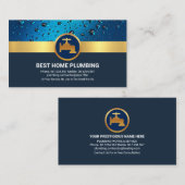 プロフェッショナルブルー水滴金ゴールド水栓 名刺 (正面/裏面)