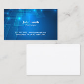 プロフェッショナルブルー背景心理学者 名刺 (正面/裏面)