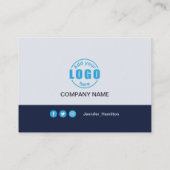 プロフェッショナルブルー追加ロゴQRコード 名刺 (裏面)