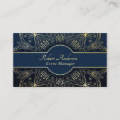 プロフェッショナルブルー金ゴールドイベントマネージャー 名刺 (正面)