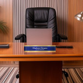 プロフェッショナルブルー金ゴールドホーム デスクネームプレート