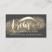 プロフェッショナルブローズ金ゴールドグレーロゴマイクロブレードブシン 名刺 (正面)